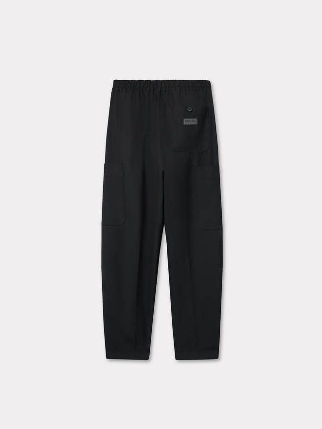 Cargo jog pants in virgin wool