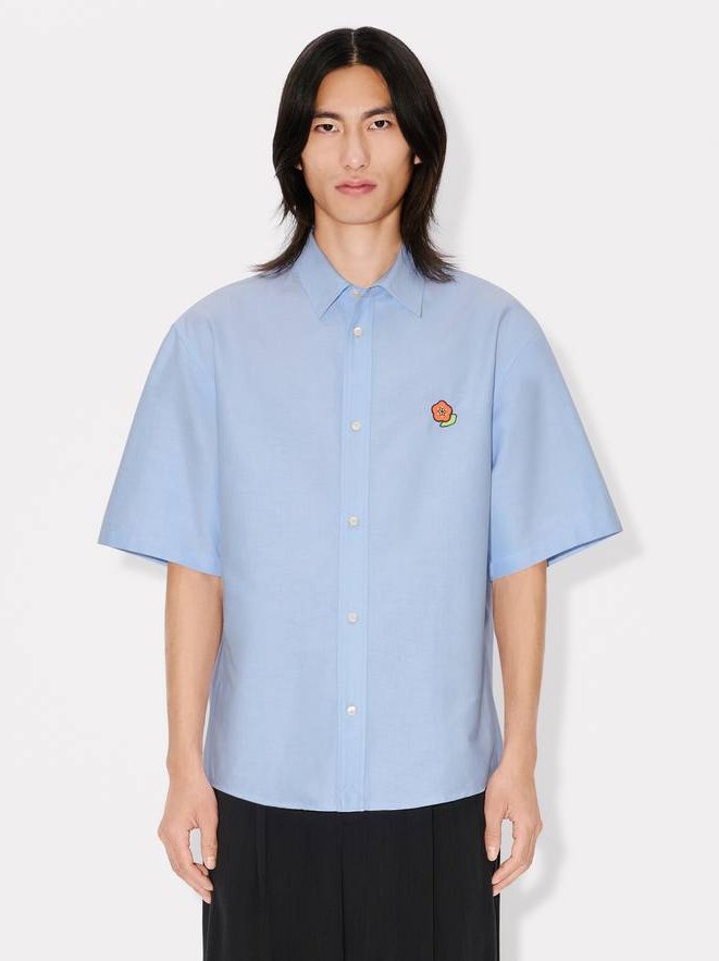 'kenzo pop' embroidered short sleeve shirt in cotton