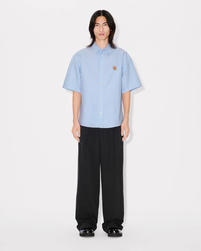 'KENZO Pop' embroidered short sleeve shirt in cotton