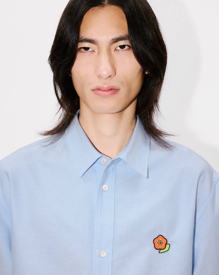 'KENZO Pop' embroidered short sleeve shirt in cotton