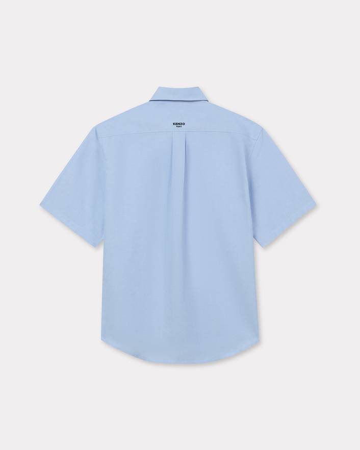 'KENZO Pop' embroidered short sleeve shirt in cotton