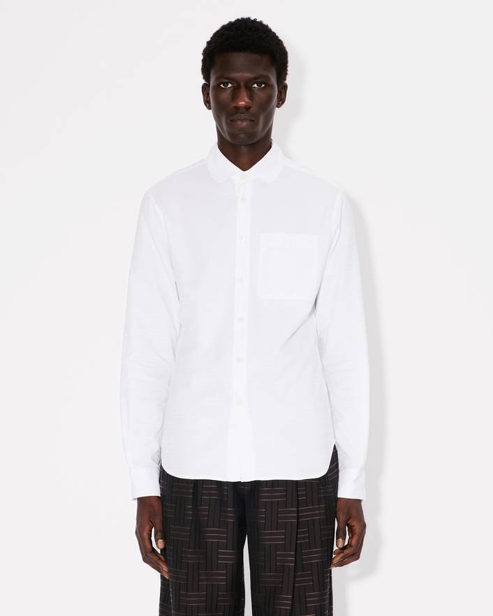 'KENZO Weave' slim shirt in cotton jacquard