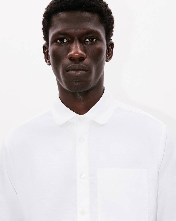 'KENZO Weave' slim shirt in cotton jacquard