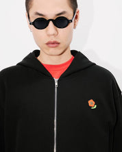 'KENZO Pop' embroidered zipped hoodie in cotton