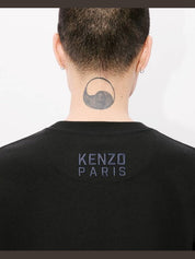 'kenzo happy tiger' embroidered oversized t-shirt in cotton