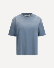 Relaxed fit t-shirt faded cotton jersey logo patch