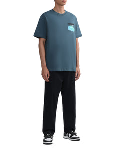 Men Keep Your FINGERX T-shirt in Dark Blue