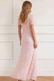 Freya georgette short sleeve gown