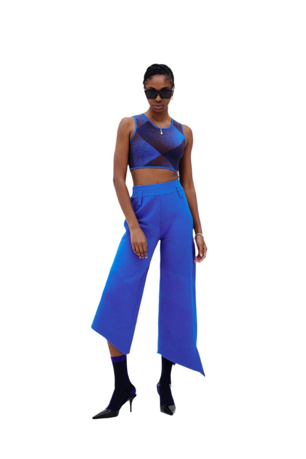 COCO ASYMMETRIC WIDE LEG PANTS