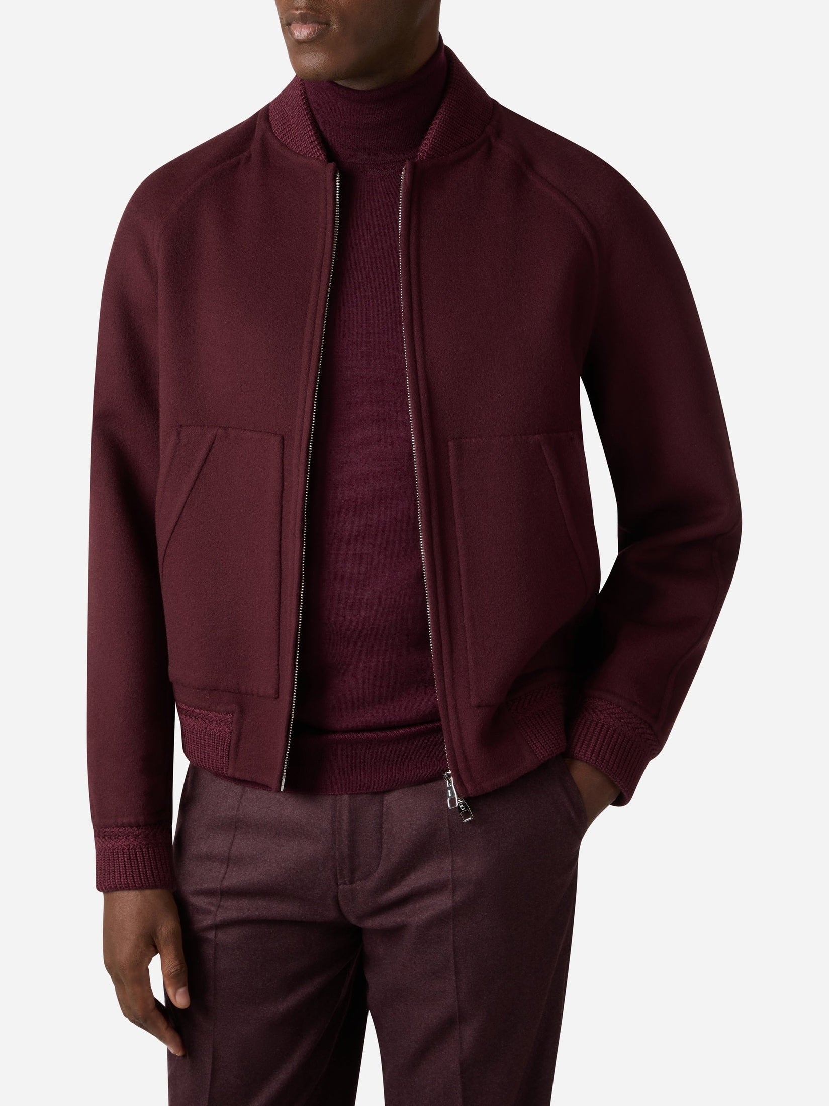 Double cashmere bomber