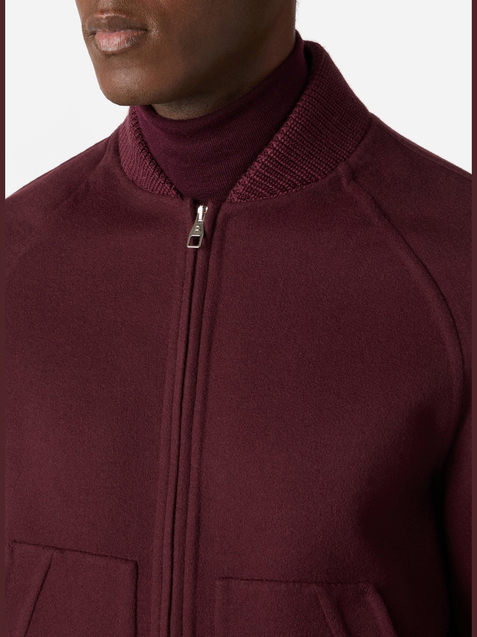 Double cashmere bomber