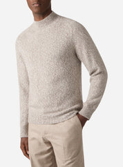 TWISTED CASHMERE MOCK COLLAR