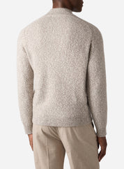 TWISTED CASHMERE MOCK COLLAR