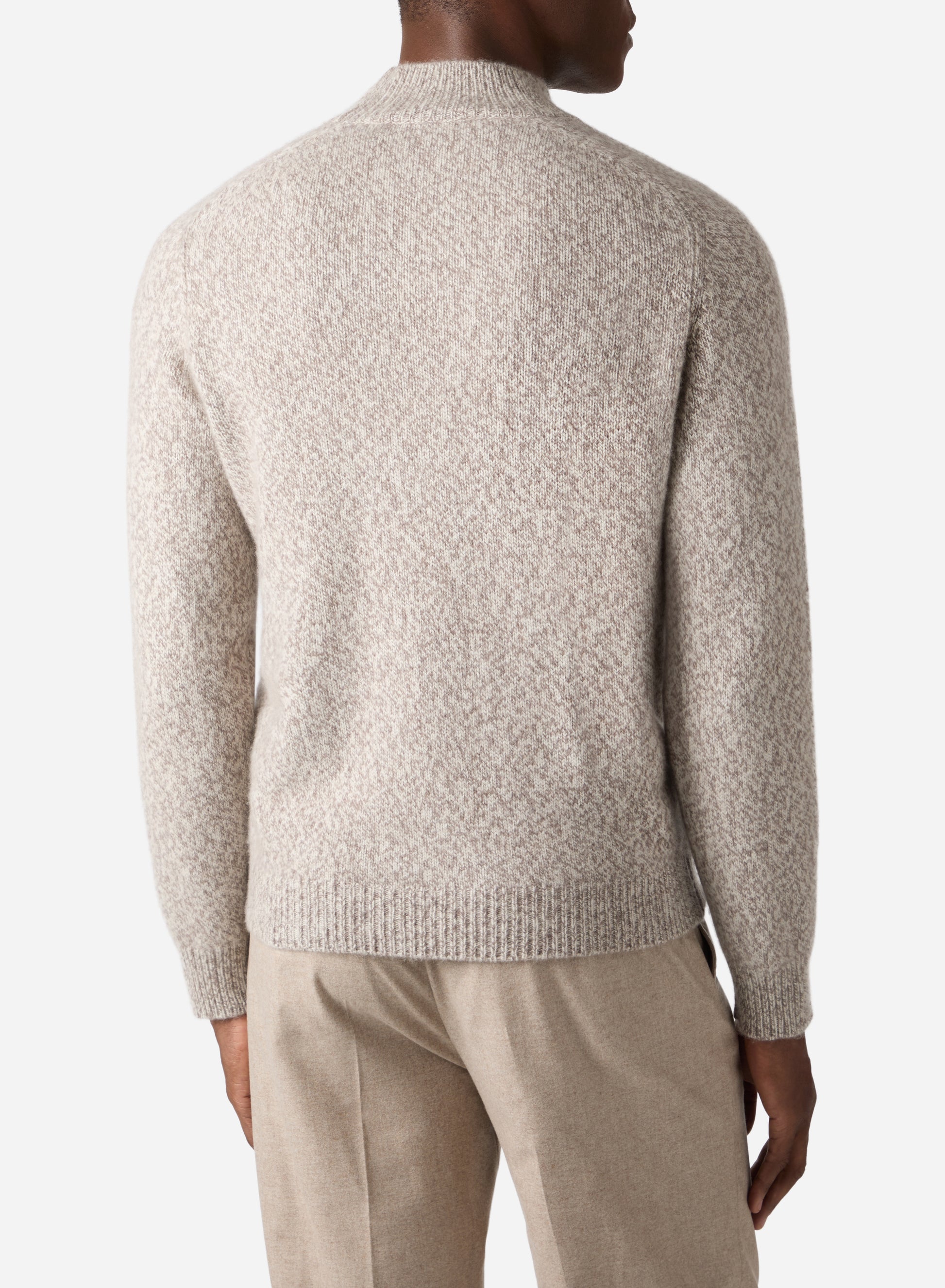 TWISTED CASHMERE MOCK COLLAR