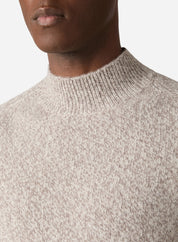 TWISTED CASHMERE MOCK COLLAR
