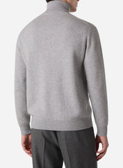 OVERSIZED CABLE CASHMERE TURTLENECK