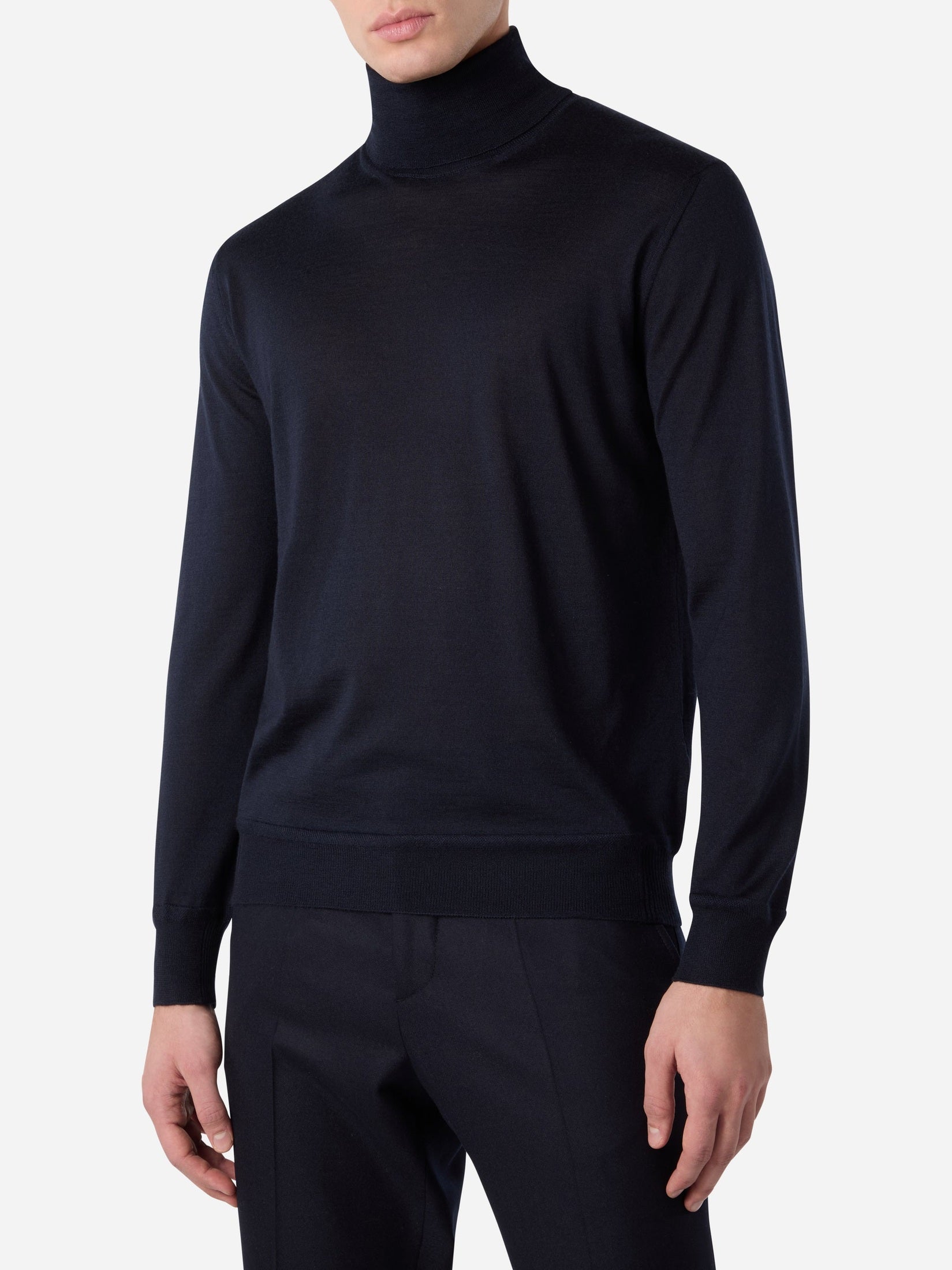 Cashmere and silk turtleneck