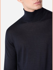 Cashmere and silk turtleneck