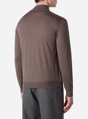 CASHMERE AND SILK LONG SLEEVES HALF ZIP