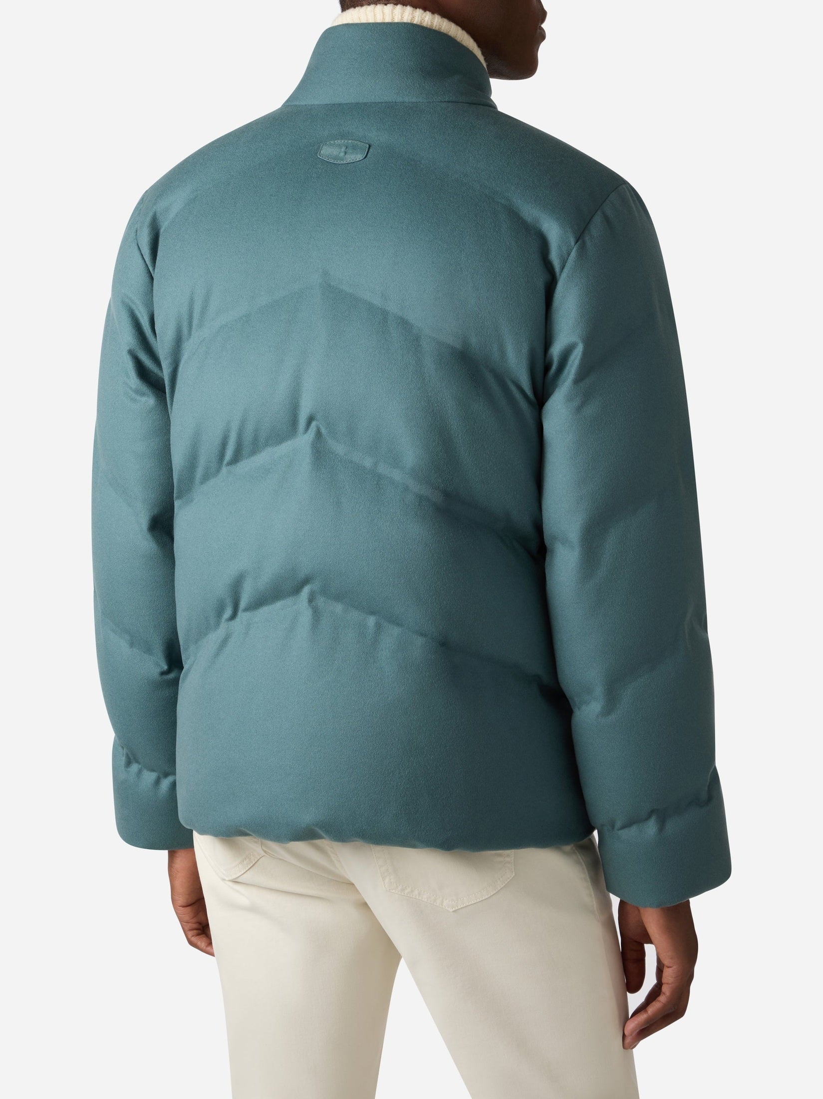 Cashmere down short jacket