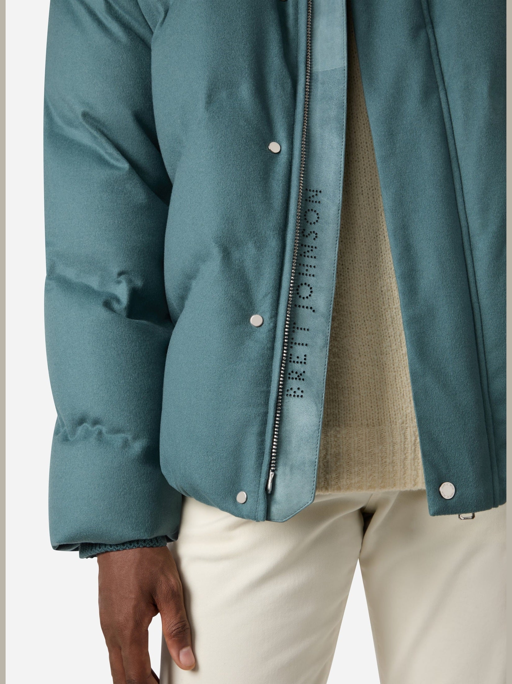 Cashmere down short jacket