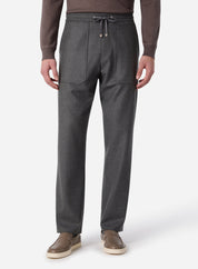 SUPERFINE MERINO WOOL DRAWSTRING PANT