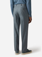 WOOL SILK CASHMERE FLAT FRONT PANT