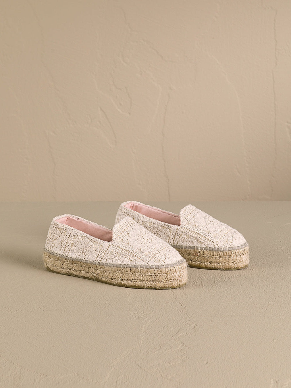 Cotton crochet double sole espadrilles yucatán