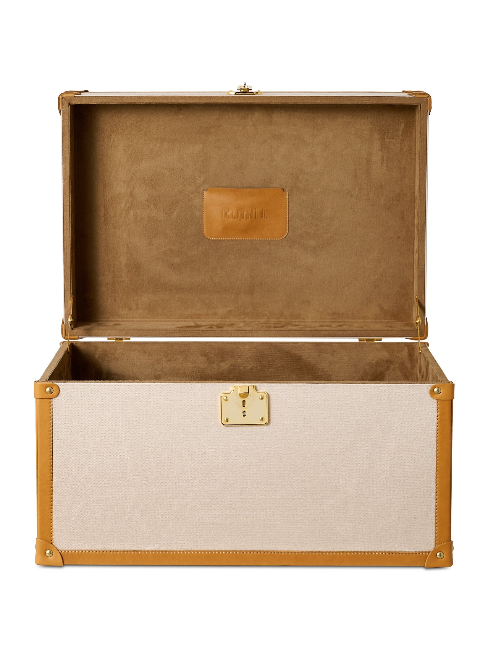 Modern,kutnu&leather small decorative trunk