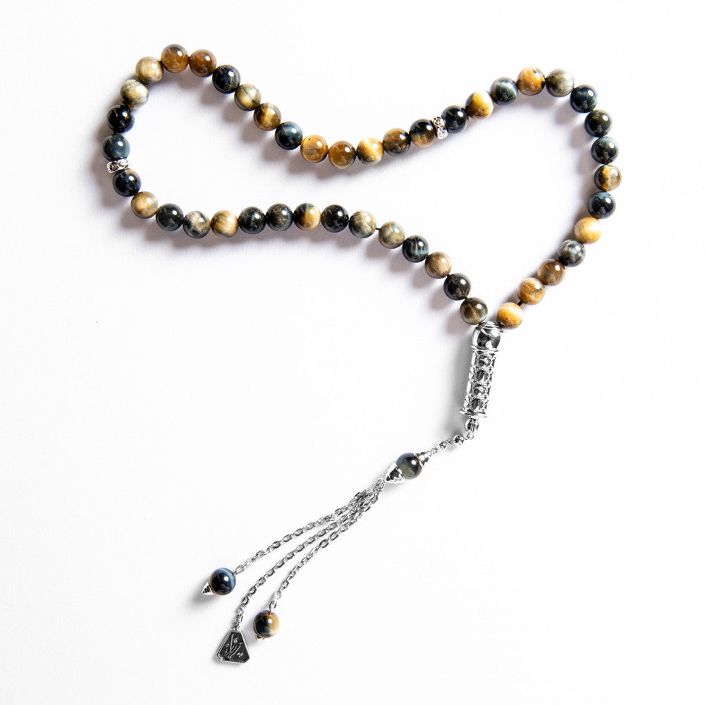 Tiger's eye stone rosary 8 mm