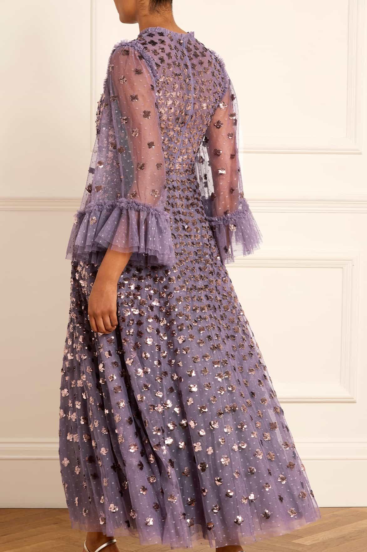 purple needle and thread dress Embellished Needle and Thread Lilac Gown in Paris