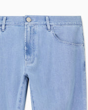 Five-pocket, regular-fit, stretch cotton-denim trousers