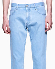 Five-pocket, regular-fit, stretch cotton-denim trousers