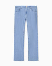 Five-pocket, regular-fit, stretch cotton-denim trousers