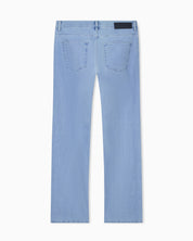 Five-pocket, regular-fit, stretch cotton-denim trousers