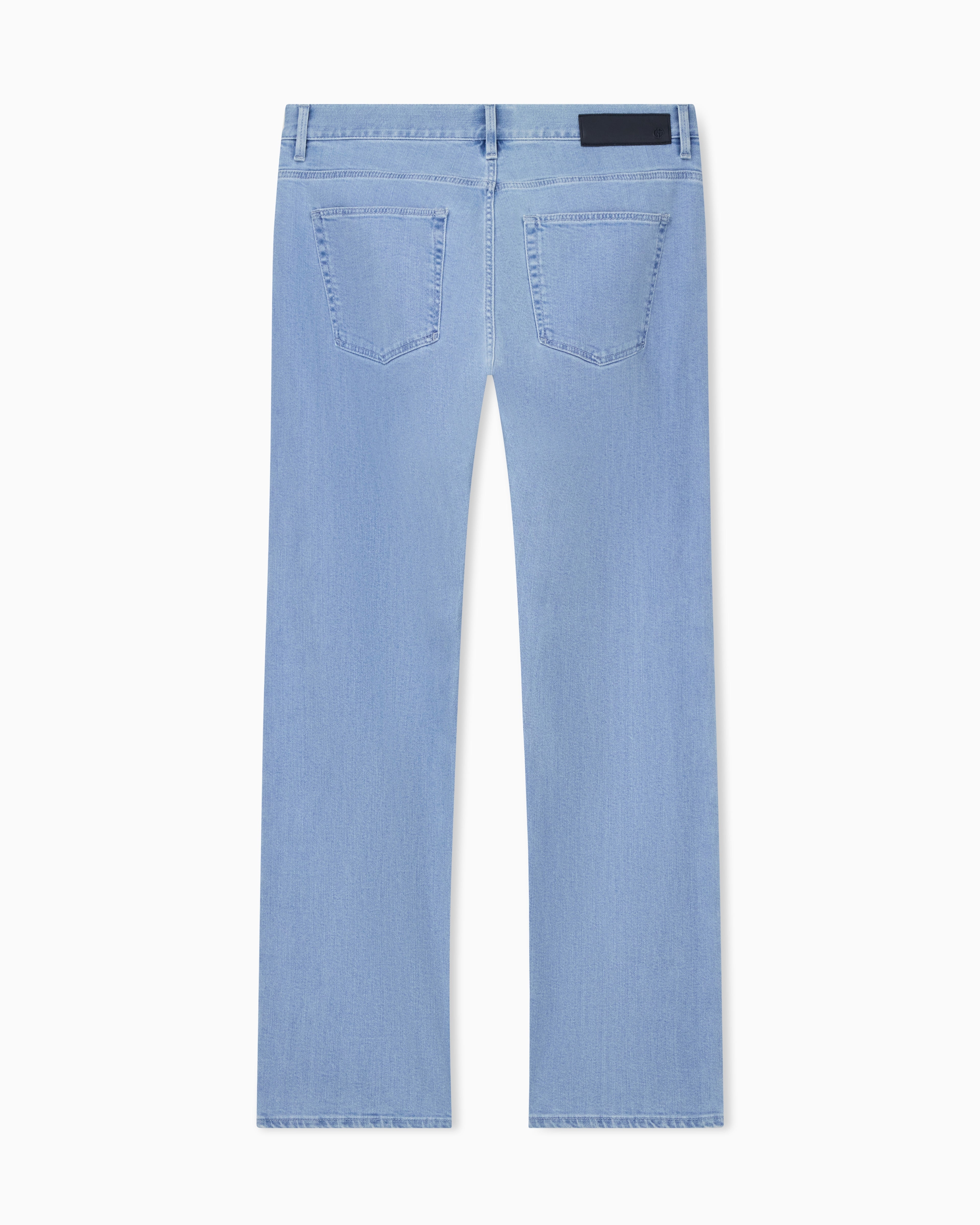 Five-pocket, regular-fit, stretch cotton-denim trousers