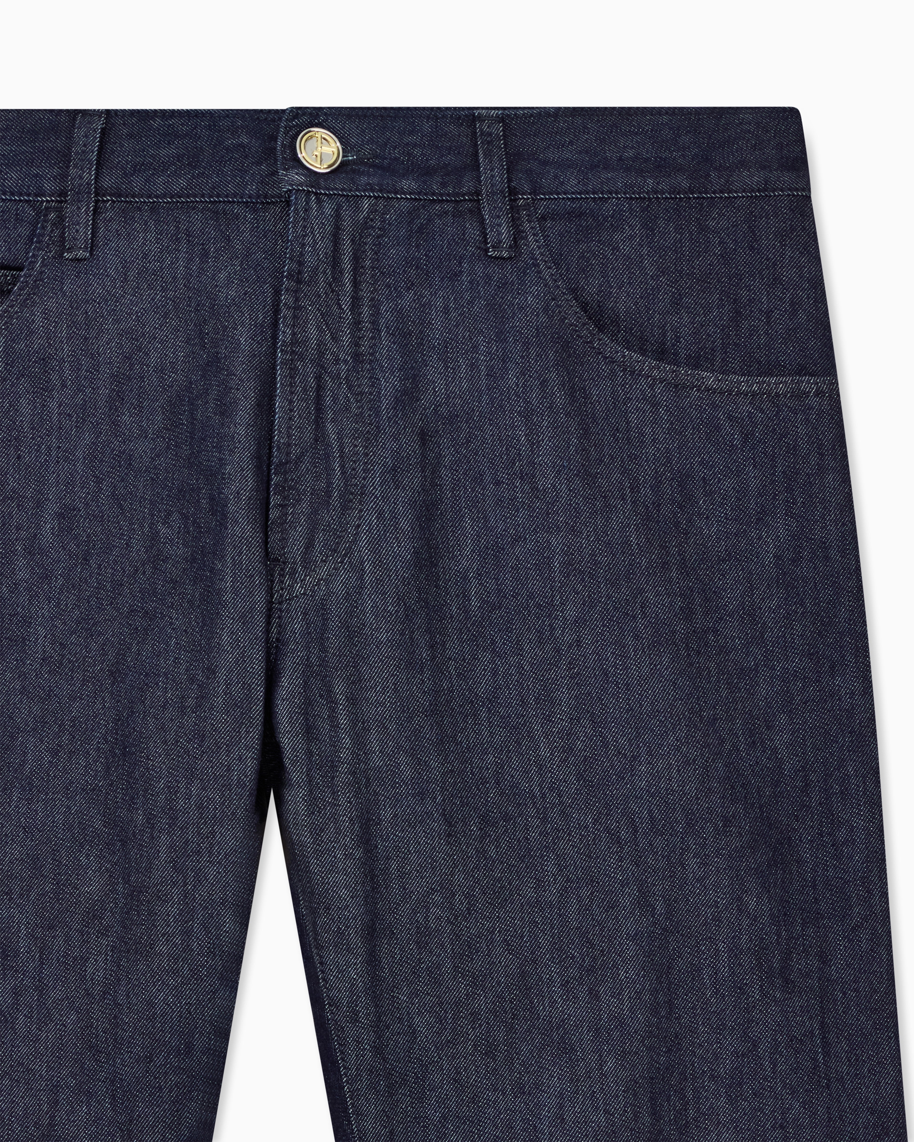 Regular-fit five-pocket trousers in silk and luxury cotton twill