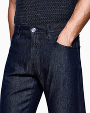 Regular-fit five-pocket trousers in silk and luxury cotton twill