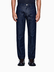 Regular-fit five-pocket trousers in silk and luxury cotton twill