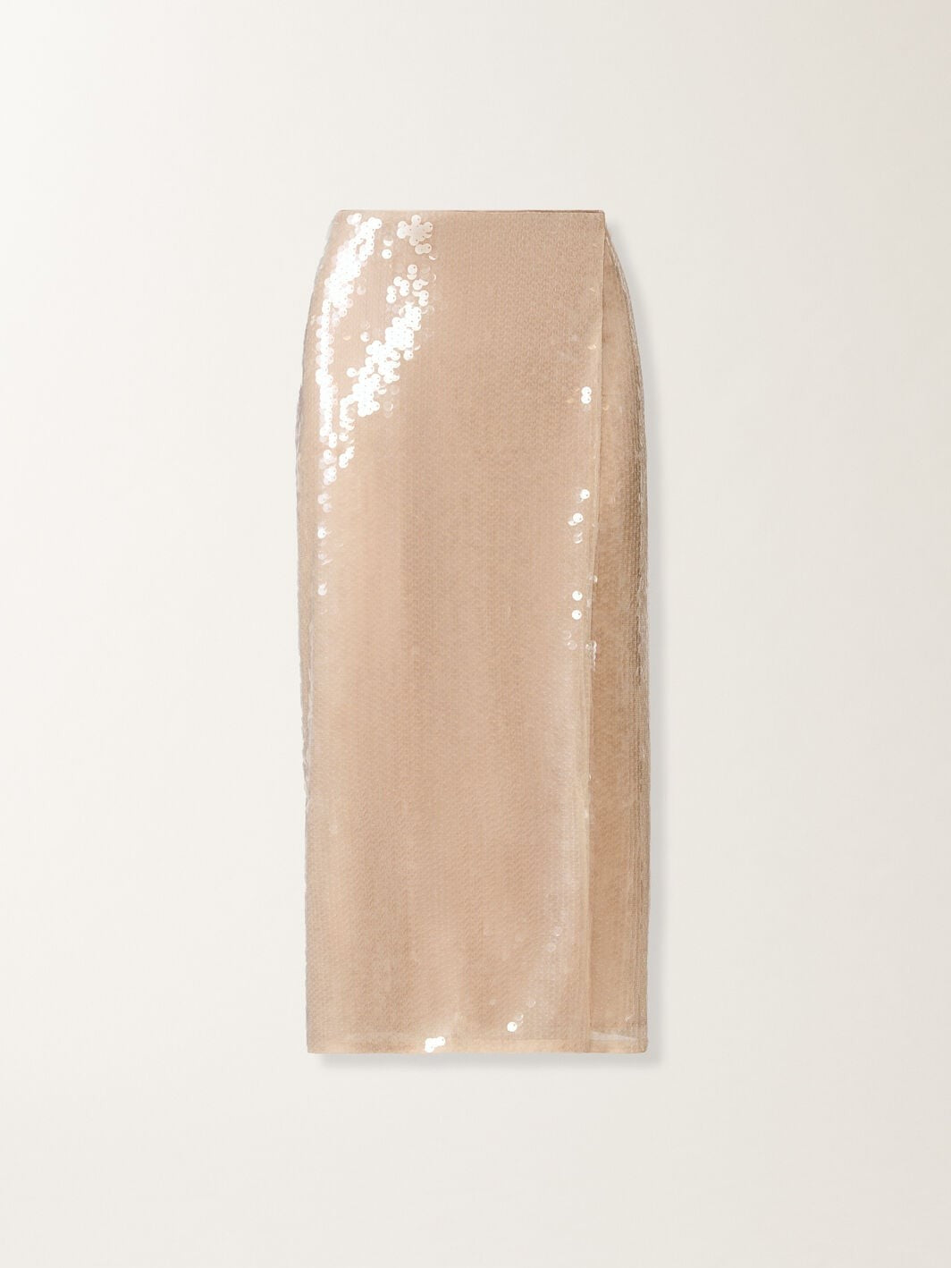 Liquid sequin wrap skirt