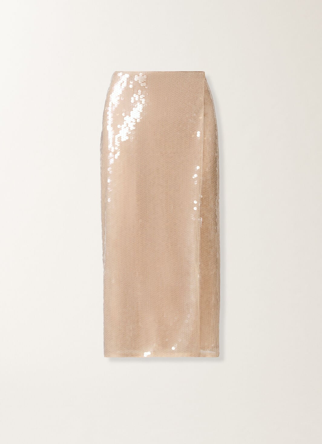 Liquid sequin wrap skirt