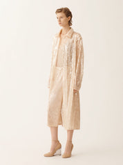 Liquid sequin wrap skirt