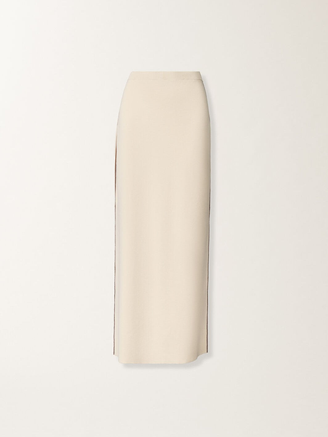 Cotton midi pencil skirt contrast trim and filo diamante