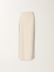 Cotton midi pencil skirt contrast trim and filo diamante