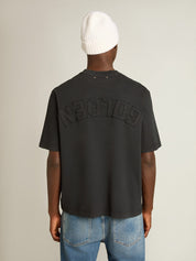 Relaxed fit t-shirt cotton jersey logo patch