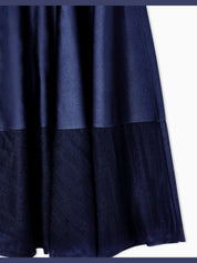 Long dress in scuba and jersey