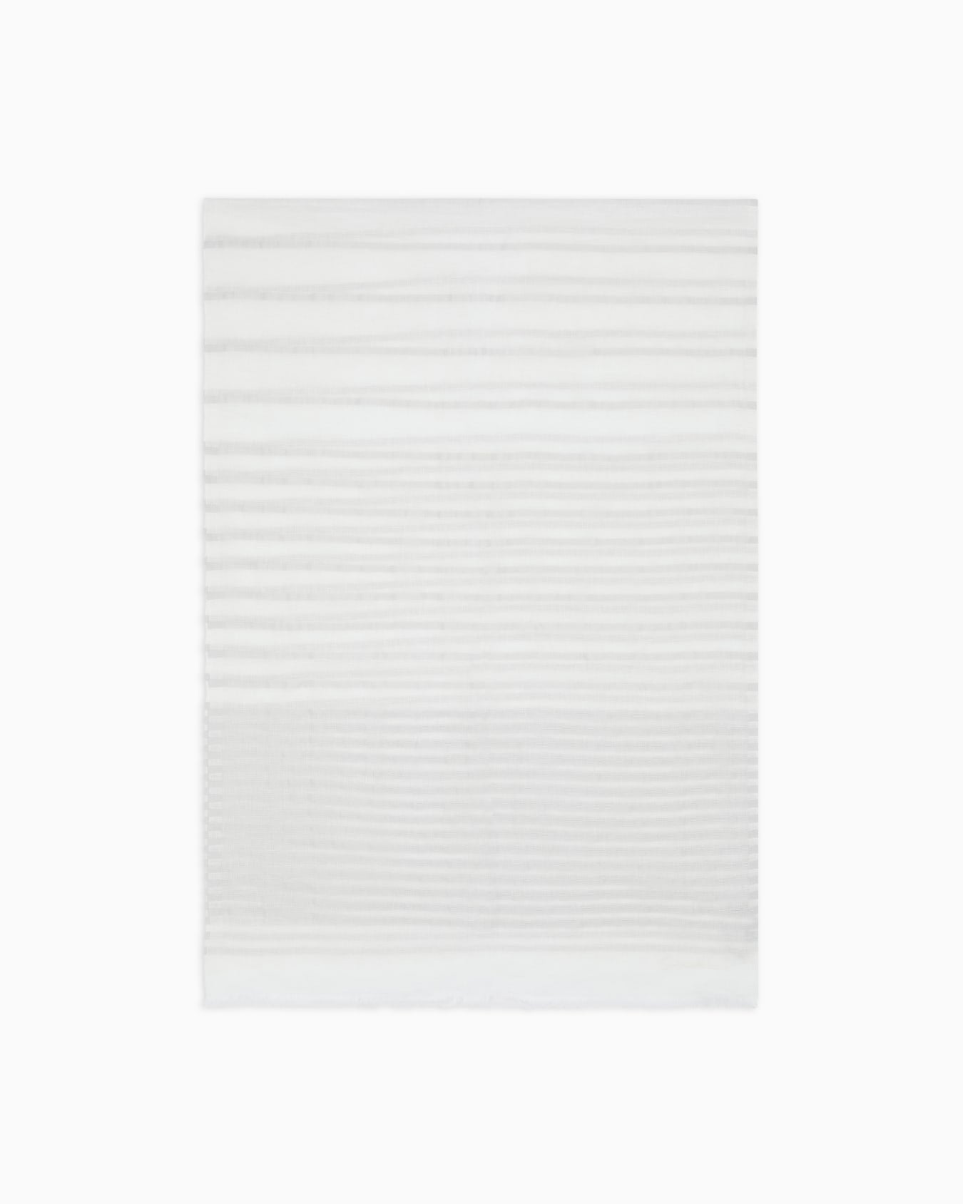 Jacquard striped linen and cotton stole