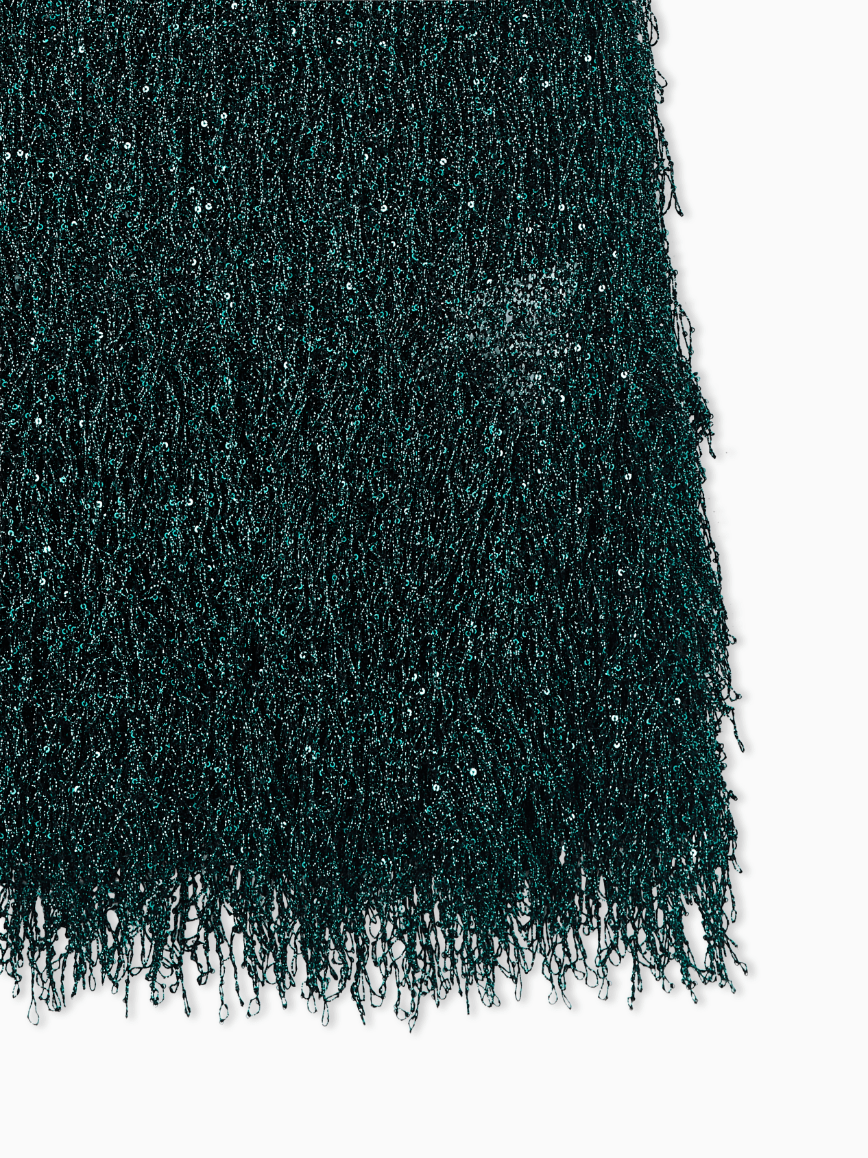 Lurex jersey top with fringes