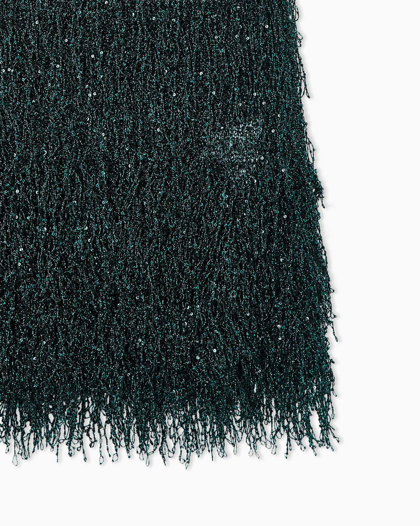 Lurex jersey top with fringes