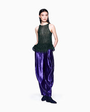 Lurex jersey top with fringes